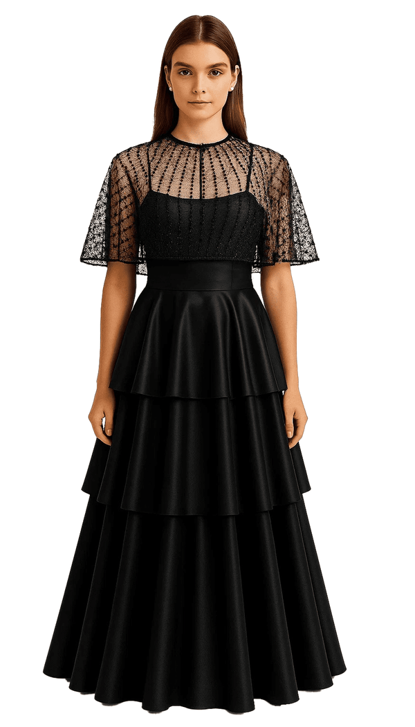 Tiered Cape Dress
