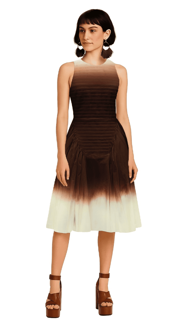 Trapezium Pleated Dress