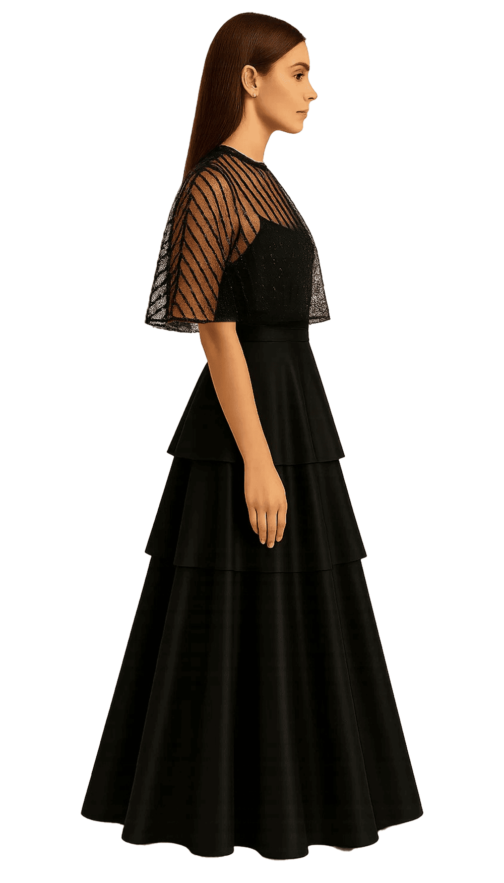 Tiered Cape Dress
