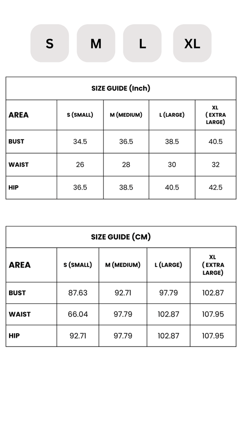 Florista Midi Dress Size Chart